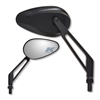 New X-treme black short billet stem universal teardrop mirror - image 1