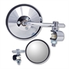 Chrome universal round clamp mirror short stem - image 1