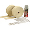 Exhaust / Header Wrap Kit Tan Wrap w/ White HT Silicone Coating - image 1