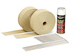 Exhaust / Header Wrap Kit Tan Wrap w/ White HT Silicone Coating - image 1