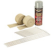 Motorcycle Exhaust Pipe Wrap Kit With Aluminum HT Silicone Coating - image 1