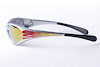 Racing Theme Sunglasses Silver Frame/Red Flames - image 1