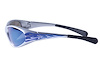 Racing Theme Sunglasses Silver Frame/Blue Flames - image 1