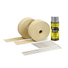 10112 Exhaust / Header Wrap Kit Tan Wrap w/ Aluminum HT Silicone Coating - image 1