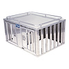 48 in. x 48 in. Double-Door Dog Box Crate [Bright Aluminum]