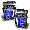 ColorSHIFT RGB (Red, Green, Blue) Demon Eye Headlight Upgrade Kit Fits Late-Model Chevy Silverado 2500/3500 HD - image 1