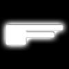 Illuminated LED Letter (F) Matte White Badge [White LED] - image 1