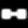 Illuminated LED Letter (H) Matte White Badge [White LED] - image 1