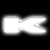 Illuminated LED Letter (K) Matte White Badge [White LED] - image 1