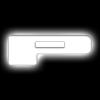 Illuminated LED Letter (P) Matte White Badge [White LED] - image 1