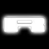 Illuminated LED Letter (R) Matte White Badge [White LED] - image 1