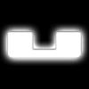 Illuminated LED Letter (U) Matte White Badge [White LED] - image 1