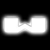 Illuminated LED Letter (W) Matte White Badge [White LED] - image 1