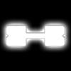 Illuminated LED Letter (X) Matte White Badge [White LED] - image 1