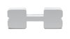 Illuminated LED Letter (X) Matte White Badge [White LED] - image 2