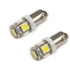 BA9S LED 3-Chip Bayonet Bulbs 5 LEDs - image 1