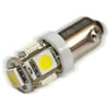 BA9S LED 3-Chip Bayonet Bulbs 5 LEDs - image 1