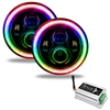 High-Powered LED Sealed Beam Headlight [7 in. Round ColorSHIFT Halo] - image 1