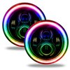 Off Road 7 High Powered LED Headlights Black Bezel - image 2