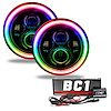 High-Powered, Sealed-Beam LED Headlights [7 in. Round ColorSHIFT Halo]