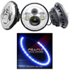 High Powered Sealed Beam Headlight Chrome Bezel - image 1