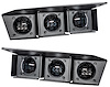 Triple LED Fog Light Kit for Late-Model Ford Bronco with OEM Modular Steel Front Bumper [White]