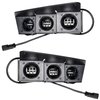 Triple LED Fog Light Kit for Late-Model Ford Bronco with OEM Modular Steel Front Bumper [White] - image 2