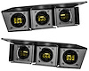 Triple LED Fog Light Kit for Late-Model Ford Bronco with OEM Modular Steel Front Bumper [Yellow]