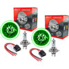 7" H4 Headlight Conversion Kit Green LED Halo Includes - image 1