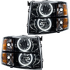 LED HALO Headlight Assembly Comes with preinstalled white LED Halos - image 1