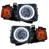 Halo Headlight Assemblies [Without Controller] for 2006-2010 Hummer H3 - White - image 1