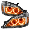 Halo Headlight Assemblies For 2003-2007 Honda Accord Coupe/Sedan [Amber] - image 1