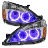 Halo Headlight Assemblies For 2003-2007 Honda Accord Coupe/Sedan [UV Purple] - image 1