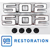 EM01-502A Fender Emblems "502" for 4.5" X 1", 1969 Chevy Camaro, 1970-1974 Chevy Nova ,