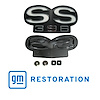 EM01-673 Grille Emblem "SS 396" for 1967-1968 Chevy Camaro, 1968-1969 Chevy Nova - image 1