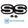 EM01-698 Rear Panel Emblem "SS" for 1969 Chevy Camaro - image 1