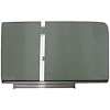 DOOR GLASS ASSY. RH TINTED SEDAN 55-57 CHEVY GLASS WITH TRACK ATTACHED - image 1