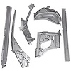 QP02-661R Quarter Panel & Front Frame Combination Kit - image 1
