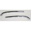 TOP WINDSHIELD MOULDING SUNVISORS GO THROUGH THIS 55 56 57 CHEVY CONV. CHROME TRIM - image 1