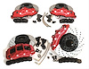 Chevrolet Corvette Front/Rear Brake Upgrade Cross Drilled Rotors Red Corvette Logo Calipers Speed Di - image 1