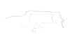 Dodge Charger Brake Line Kits Standard Drum - Right Front Straight at Center - 8-3/4 in Axle -1966 - image 1