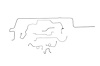 Dodge Coronet Brake Line Kits Standard Disc - Right Front Routes Under Frame - 8-3/4 in Axle 2 Pc. F - image 1