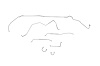 Chevrolet Camaro Brake Line Kit Standard Drum -Mono Leaf Spring 1 Pc. Front to Rear -1968 - image 1