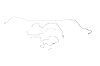 Pontiac Firebird Brake Line Kit Rear Drum Brakes -1987 1988 1989 1990 1991 1992 - image 1