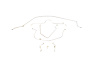 Chevrolet Corvette Brake Line Kits Power Drum Brakes - Front to Rear - Top of Frame -1963 1964 - image 1
