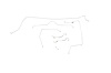 Chevrolet Corvette Brake Line Kits Power Disc - Early - Front to Rear - 3/16 in- Bottom of Frame -19 - image 1