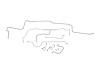 Dodge Challenger Brake Line Kits Standard Disc - Right Front Routes Over Frame - 8-3/4 in and Dana - - image 1