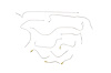 Jaguar XK120 Brake Line Kits Late 1952 Dual Chamber Master Cylinder - Left Hand Drive 13 Pc. -1952 1 - image 1