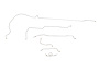 Ford Mustang Brake Line Kits 6pcs With Stainless Braided Brake Hoses 3pcs Power Drum 6 Cylinder -196 - image 1