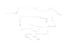 Ford Mustang SVO Brake Line Kits 8pcs with Rubber Brake Hose Kit 3pcs Late 1985-1986 - 1/4 in Axle L - image 1